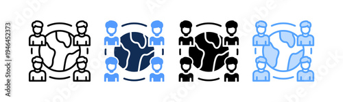 Cultural Exchange Icon Multiple Style