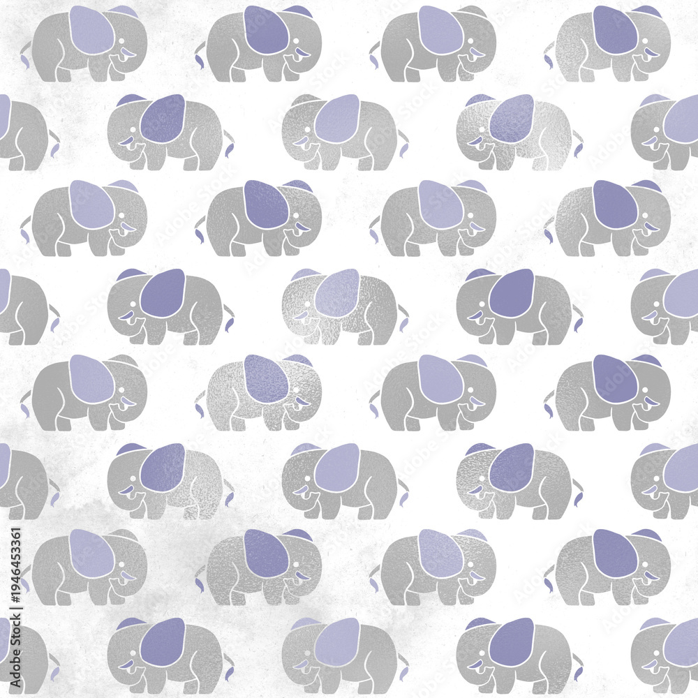 Obraz premium Cute Baby Elephant Pattern
