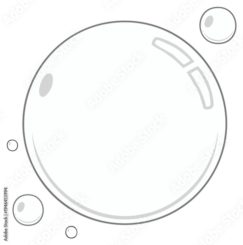 Clean Transparent Bubbles Floating Playfully Abstract Sphere Shapes
