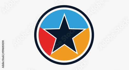 Colorful star symbol logo icon.