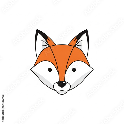 Illustration of a Fox Head Portrait.