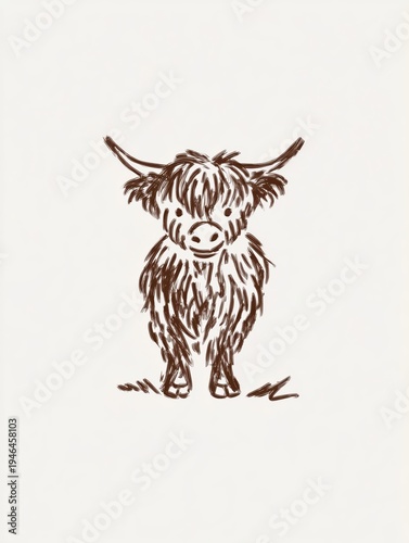 Rustic and farm-themed illustration for organic food brands, rural lifestyle products, livestock-related marketing, artisan product packaging, and small farm business promotion.