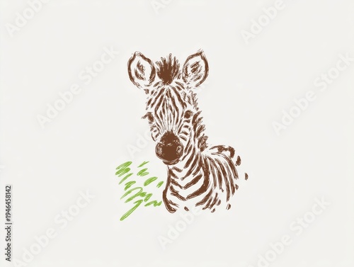 Wildlife and safari-themed illustration for eco-conscious marketing, children's books, adventure brand identity, nature education, and travel-related promotions, especially in sustainable tourism.
