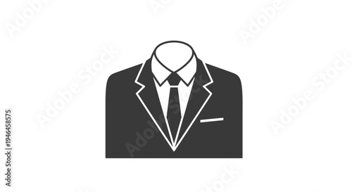 Businessman formal wear suit illustration.
