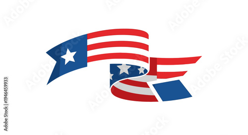 American flag ribbon symbol patriotic.