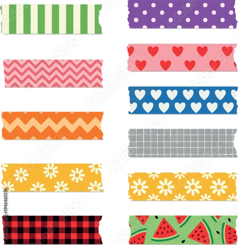 Collection of colorful fabric patterns and textures