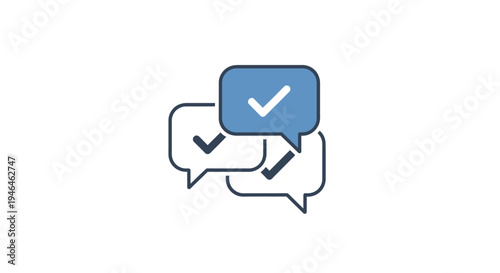 Speech Bubbles with Check Marks.