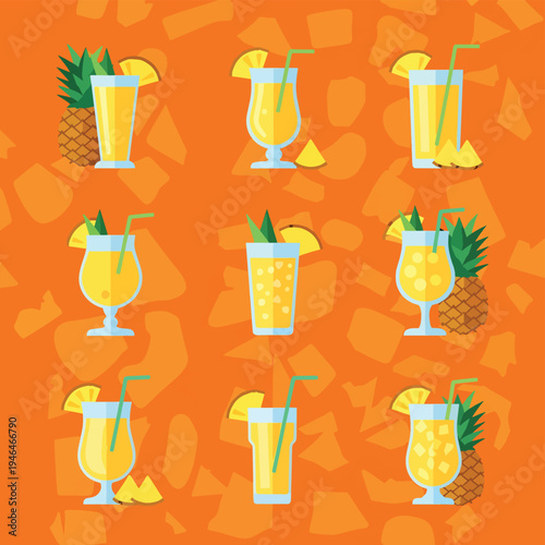 Pineapple Juice Cocktail Variety Pattern