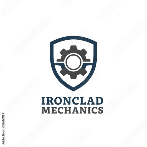 Industrial Ironclad Mechanics Shield Gear Logo