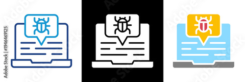 Malware Attack triple icon