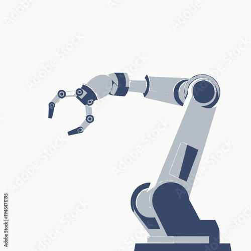 Robotic arm in a factory setting, showcasing industrial automation and advanced manufacturing technology for enhanced production and efficiency