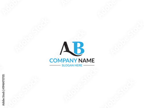 Letter AB logo design vector