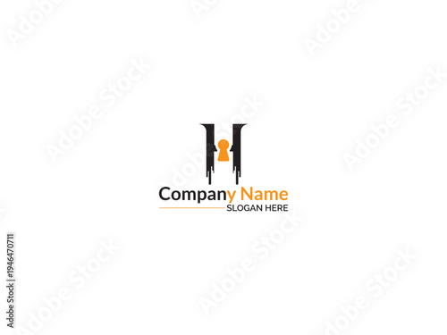 Letter H logo design vector