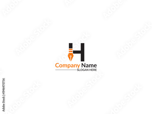 Letter H logo design vector