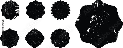Grunge post Stamps Collection, Circles. Banners, Insignias , Logos, Icons, Labels and Badges Set . vector distress textures.blank shapes.
