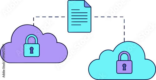 Secure file transfer between two cloud storage locks