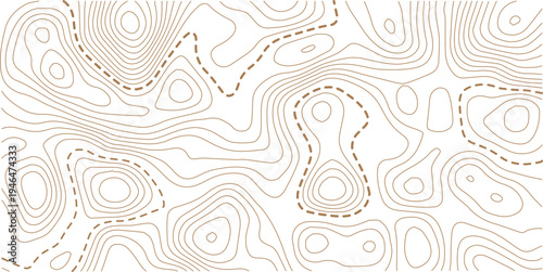 Modern design with White background with topographic wavy pattern design. paper texture Imitation of a geographical map.
