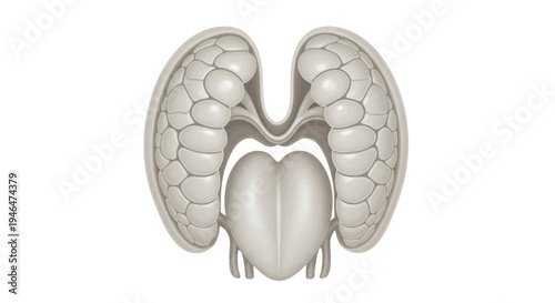 The detailed illustration depicts a kidney and adrenal gland anatomy in a medical context via ImageFX techniques.