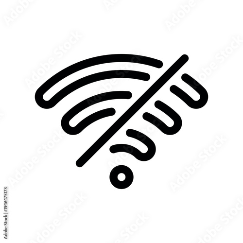Disconnected Network Signal Icon for Status