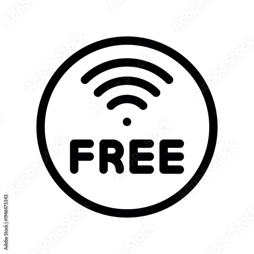 Free Connection Symbol for Wireless Network