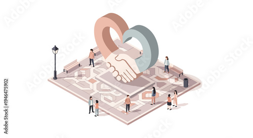 Partnership and cooperation concept illustration.