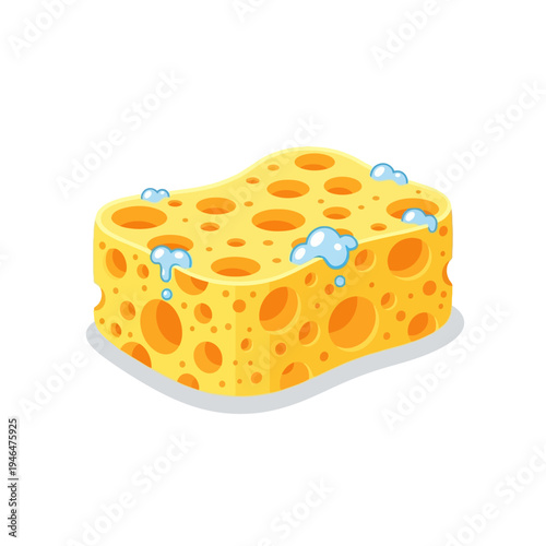 A cartoon illustration of moldy cheese.