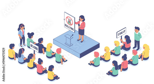 people sitting in a circle listening to a presentation.