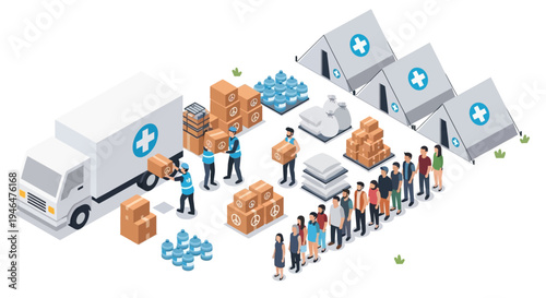 people loading boxes into delivery truck.