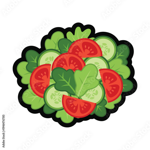 A vibrant salad with fresh vegetables