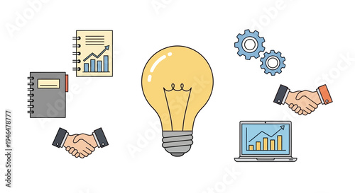 Business partnership and innovation concept.