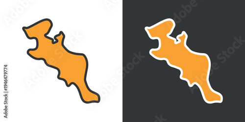 シンプルな日本の京都府のアイコン