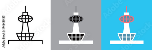 シンプルな京都タワーのアイコン