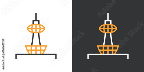シンプルな京都タワーのアイコン