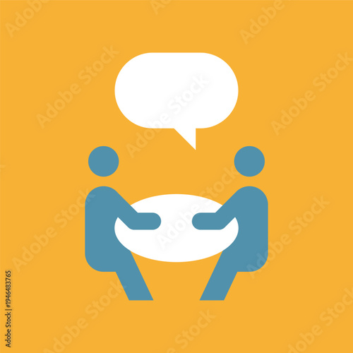 シンプルなミーティングのアイコン