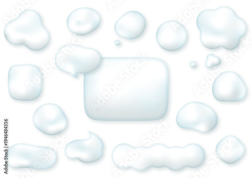 ふんわり泡のベクターフレーム