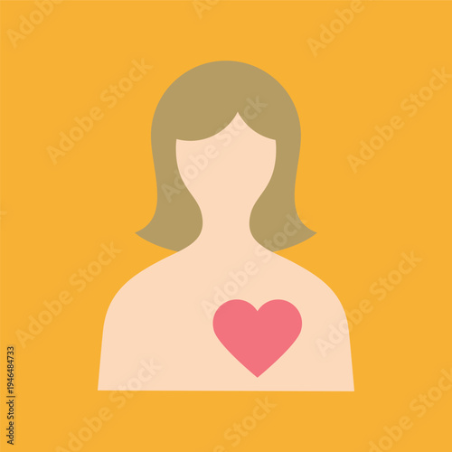 女性の心臓をあらわすハートアイコン