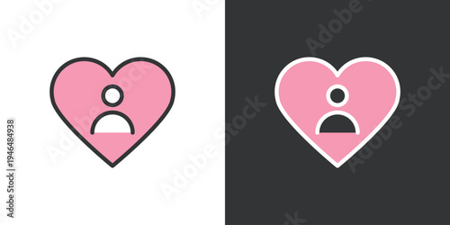 シンプルなデザインのハートアイコン