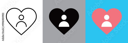 シンプルなデザインのハートアイコン