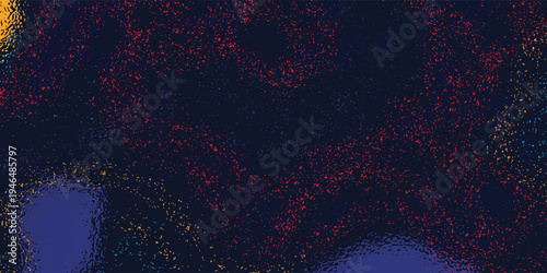 Abstract dark background with vibrant blue and yellow accents creating a dynamic and mysterious atmosphere.