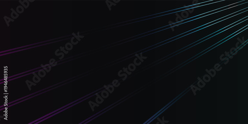 Abstract dark background with glowing light rays and lines.