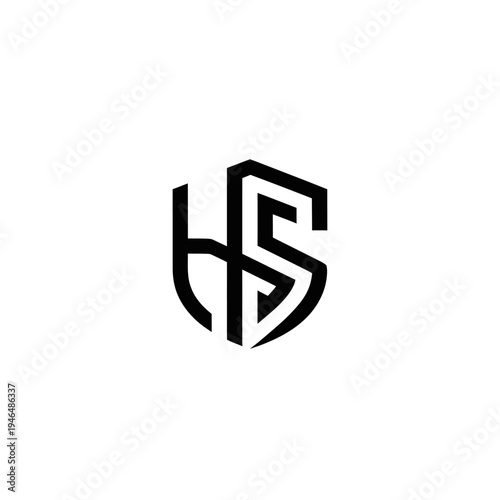 Free Download Modern abstract logo design featuring stylized initial letters and shield shape - GFXLoad