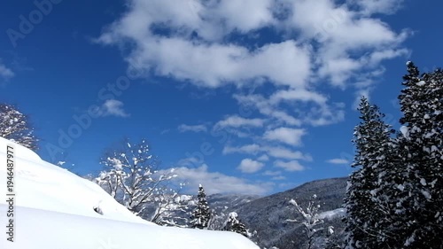 Wallpaper Mural 冬の雪景色合掌造り集落の五箇山 Torontodigital.ca