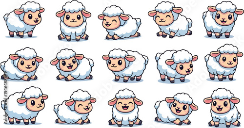 Cartoon ram posing dynamic vector design elements