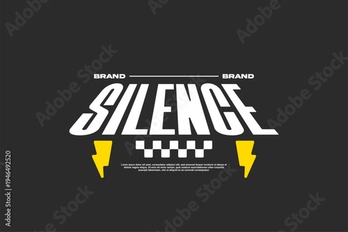 silence streetwear modern template asset
