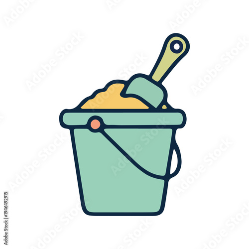Sand Bucket and Shovel Icon