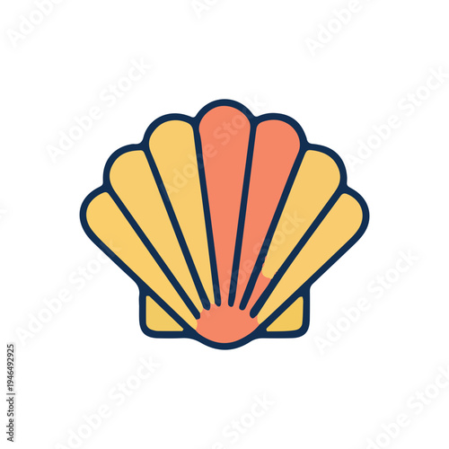 Colorful Seashell Icon