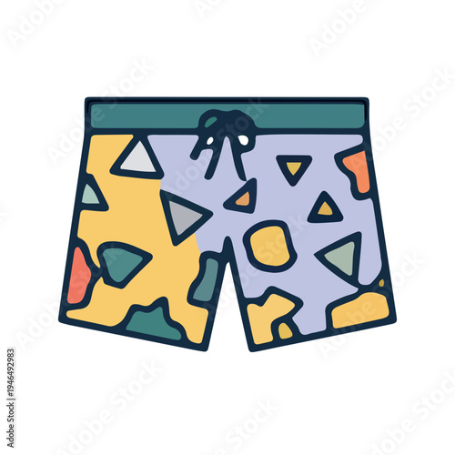 Colorful Swim Trunks Icon