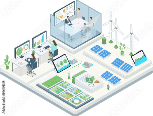 Isometric ESG Business Illustration