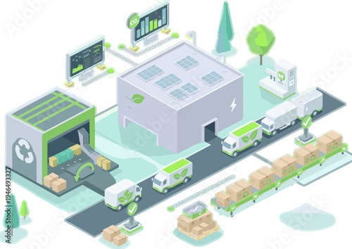 Isometric ESG Business Illustration