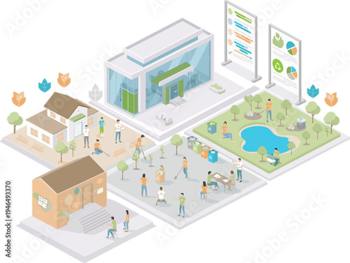 Isometric ESG Business Illustration